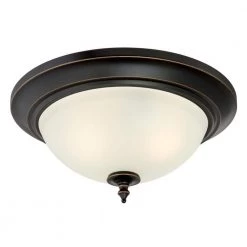 Harwell 2-Light Amber Bronze Flush Mount by Westinghouse