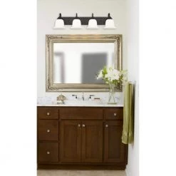 Harwell 4-Light Amber Bronze Wall Mount Bath Light by Westinghouse -Westinghouse Shop amber bronze westinghouse vanity lighting 6305100 31 1000