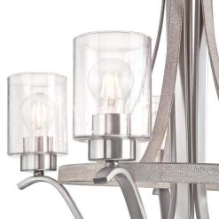 Barnwell 5-Light Antique Ash and Brushed Nickel Chandelier with Clear Seeded Glass Shades by Westinghouse 7 Barnwell 5-Light Antique Ash and Brushed Nickel Chandelier with Clear Seeded Glass Shades by Westinghouse -Westinghouse Shop ant ash and bn westinghouse chandeliers 6576900 4f 1000