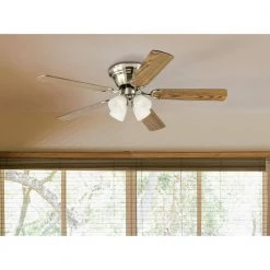 Contempra IV 52 in. LED Antique Brass Ceiling Fan with Light Kit by Westinghouse -Westinghouse Shop antique brass westinghouse ceiling fans with lights 7232200 4f 1000