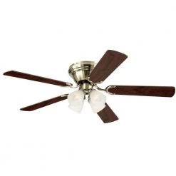 Contempra IV 52 in. LED Antique Brass Ceiling Fan with Light Kit by Westinghouse -Westinghouse Shop antique brass westinghouse ceiling fans with lights 7232200 fa 1000