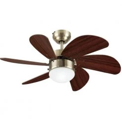Turbo Swirl 30 in. LED Antique Brass Ceiling Fan with Light Kit by Westinghouse