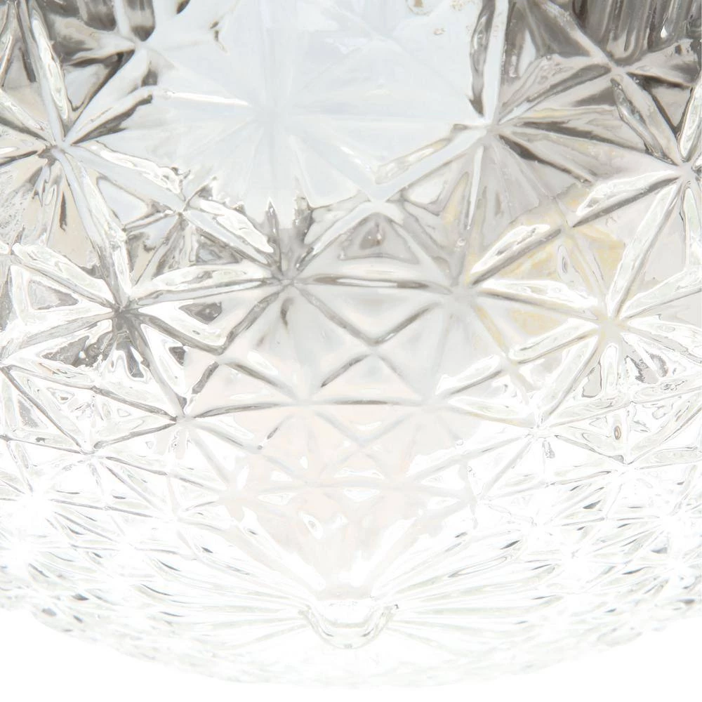 2-Light Ceiling Fixture Antique Brass Interior Flush-Mount with Clear Faceted Glass by Westinghouse 6 2-Light Ceiling Fixture Antique Brass Interior Flush-Mount with Clear Faceted Glass by Westinghouse - Image 6