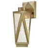 Zion Medium 1-Light Antique Brass LED Outdoor Wall Mount Lantern with Clear Seeded Glass by Westinghouse