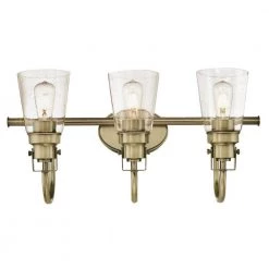 Ashton 3-Light Antique Brass Wall Mount Bath Light by Westinghouse