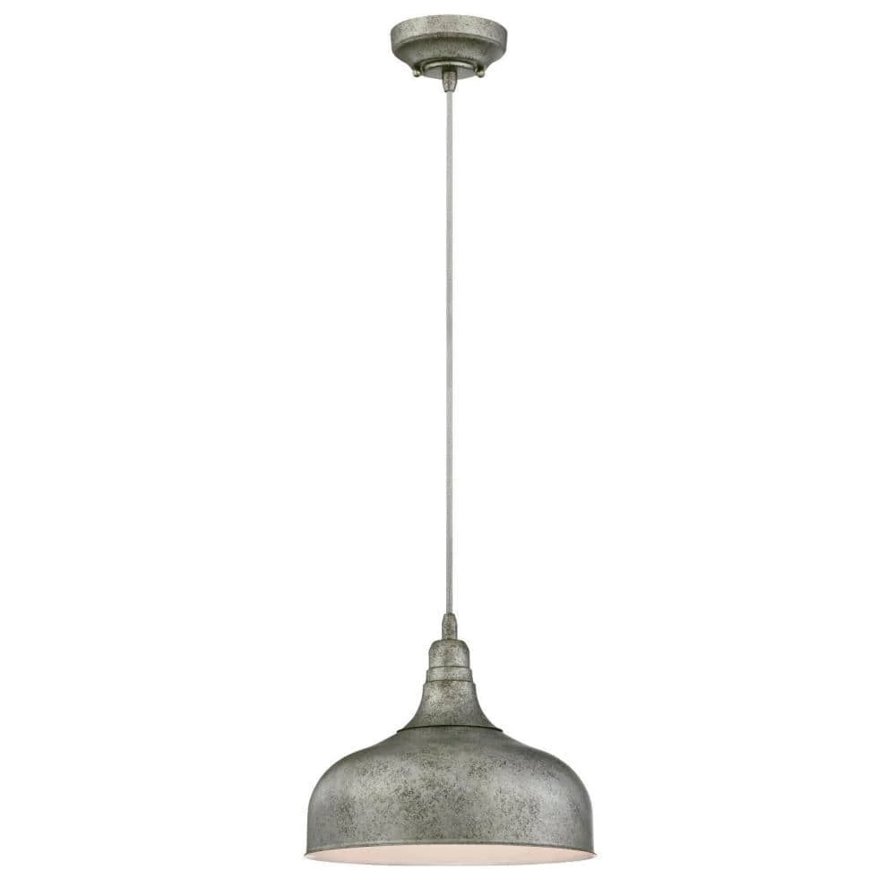 Morton 1-Light Antique Steel Pendant by Westinghouse 1 Morton 1-Light Antique Steel Pendant by Westinghouse