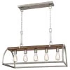 Oak Lane 5-Light Barnwood with Galvanized Steel Chandelier by Westinghouse