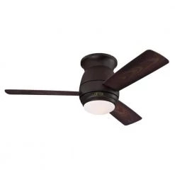 Halley 44 in. LED Indoor/Outdoor Black-Bronze Smart Ceiling Fan with Remote Control by Westinghouse -Westinghouse Shop black bronze westinghouse ceiling fans with lights 74004b00 1f 1000