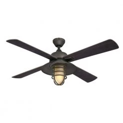 Porto 52 in. LED Indoor Black-Bronze Smart Ceiling Fan with Light Kit and Remote Control by Westinghouse -Westinghouse Shop black bronze westinghouse ceiling fans with lights 74005b00 1f 1000