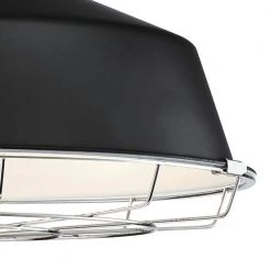 Academy 100-Watt Equivalent Black Integrated LED Pendant with Removable Chrome Cage by Westinghouse -Westinghouse Shop black westinghouse chandeliers 6104900 44 1000