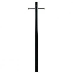 Black Steel Lantern Post with Ground Convenience Outlet and Dusk to Dawn Sensor by Westinghouse