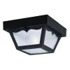 1-Light Black Polypropylene Outdoor Flush Mount by Westinghouse