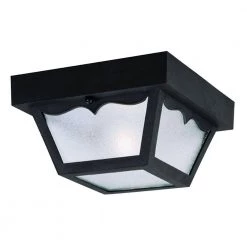 1-Light Black Polypropylene Outdoor Flush Mount by Westinghouse