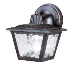 1-Light Black on Hi-Impact Polypropylene Exterior Wall Lantern Sconce with Clear Textured Acrylic Panels by Westinghouse