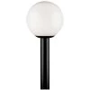 1-Light Black Polycarbonate Post-Top Exterior Lantern with White Acrylic Globe by Westinghouse