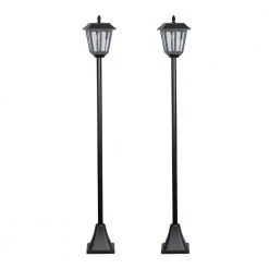 2-Light Black Outdoor LED Solar Post Lamp by Westinghouse