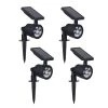 Solar 3.7V Black LED Spotlight with Color Changing Light (4-Pack) by Westinghouse