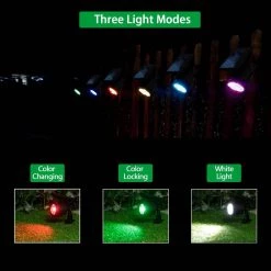 Solar 3.7V Black LED Spotlight with Color Changing Light (4-Pack) by Westinghouse -Westinghouse Shop black westinghouse spotlights sr32ab94h 08 c3 1000