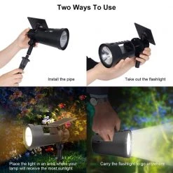 Solar 3.7-Volt Black LED Spotlight with Multi-Function Flashlight (4-Pack) by Westinghouse -Westinghouse Shop black westinghouse spotlights sr52aa34h 08 4f 1000