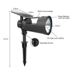 Solar 3.7-Volt Black LED Spotlight with Multi-Function Flashlight (4-Pack) by Westinghouse -Westinghouse Shop black westinghouse spotlights sr52aa34h 08 fa 1000