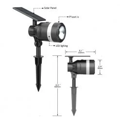 Solar 3.7-Volt Black LED Spotlight with Flashlight (4-Pack) by Westinghouse 8 Solar 3.7-Volt Black LED Spotlight with Flashlight (4-Pack) by Westinghouse -Westinghouse Shop black westinghouse spotlights sr96sl02h 08 2 c3 1000