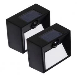 5-Watt Equivalent Integrated LED Black Motion Sensor Wall Pack Light (2-Pack) by Westinghouse -Westinghouse Shop black westinghouse wall pack lights sr12ab01h 08 4f 1000