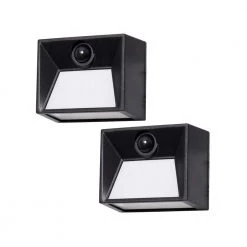 5-Watt Equivalent Integrated LED Black Motion Sensor Wall Pack Light (2-Pack) by Westinghouse