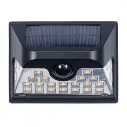 5-Watt Equivalent Integrated LED Black Linkable Solar Motion Activated Light Wall-Pack Light, 600 Lumens by Westinghouse