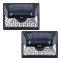 10-Watt Equivalent 600 Lumens Integrated LED Black Solar Motion Activated Wall Pack Light by Westinghouse