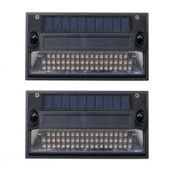 11-Watt Equivalent Incandescent Integrated LED Black Linkable Motion Activated Solar Wall-Pack Light, 1200 Lumen(2-Pack) by Westinghouse