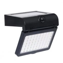 75-Watt Equivalent Plastic Integrated LED Black Linkable Solar Motion Sensor Wall Pack Light by Westinghouse