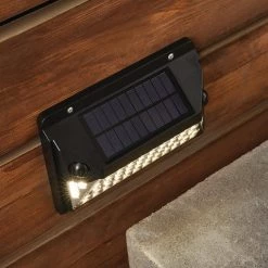 12-Watt Equivalent Integrated LED Black Dual Motion Sensor Solar Wall Pack Light, 1000L (2-Pack) by Westinghouse -Westinghouse Shop black westinghouse wall pack lights sr73fa02t 08 1f 1000