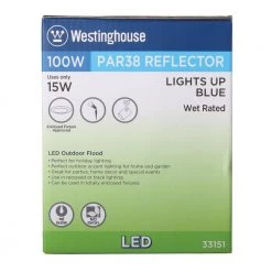 100W Equivalent Blue PAR38 LED Weatherproof Flood Light Bulb (6-Pack) by Westinghouse -Westinghouse Shop blue westinghouse colored light bulbs 3315120 1f 1000