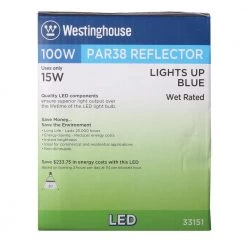 100W Equivalent Blue PAR38 LED Weatherproof Flood Light Bulb (6-Pack) by Westinghouse -Westinghouse Shop blue westinghouse colored light bulbs 3315120 fa 1000