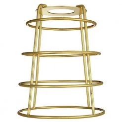 6-7/16 in. Polished Brass Industrial Cage Metal Shade with Open Bottom with 2-1/4 in. Fitter and 5-3/8 in. Width by Westinghouse