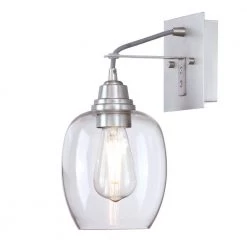 Eldon 1-Light Brushed Aluminum Wall Mount Sconce by Westinghouse 8 Eldon 1-Light Brushed Aluminum Wall Mount Sconce by Westinghouse -Westinghouse Shop brushed aluminum westinghouse vanity lighting 6574000 1f 1000