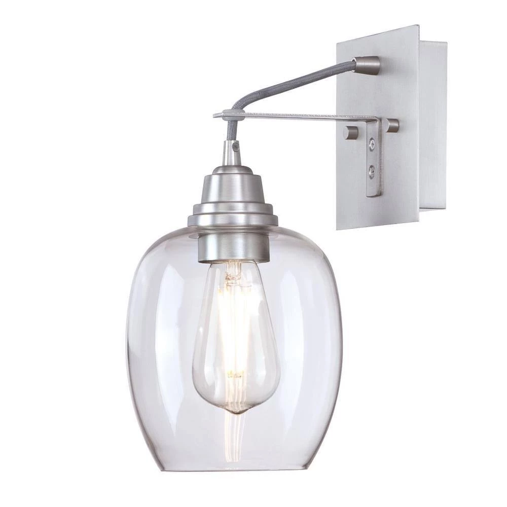 Eldon 1-Light Brushed Aluminum Wall Mount Sconce by Westinghouse 4 Eldon 1-Light Brushed Aluminum Wall Mount Sconce by Westinghouse - Image 4