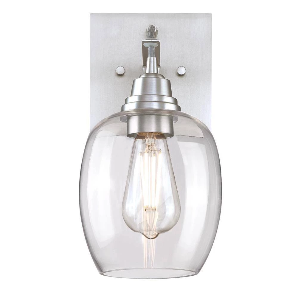 Eldon 1-Light Brushed Aluminum Wall Mount Sconce by Westinghouse 2 Eldon 1-Light Brushed Aluminum Wall Mount Sconce by Westinghouse - Image 2