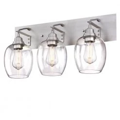 Eldon 3-Light Brushed Aluminum Wall Mount Bath Light by Westinghouse -Westinghouse Shop brushed aluminum westinghouse vanity lighting 6574200 4f 1000