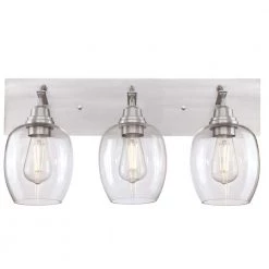 Eldon 3-Light Brushed Aluminum Wall Mount Bath Light by Westinghouse