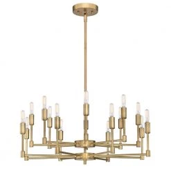 Camryn 16-Light Brushed Brass Chandelier by Westinghouse -Westinghouse Shop brushed brass westinghouse chandeliers 6576100 44 1000