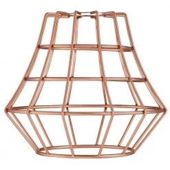 6-1/2 in. Brushed Copper Angled Cage Shade with 2-1/4 in. Fitter and 7-5/8 in. Width by Westinghouse