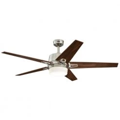 Zephyr 56 in. LED Indoor Brushed Nickel Ceiling Fan with Remote Control by Westinghouse