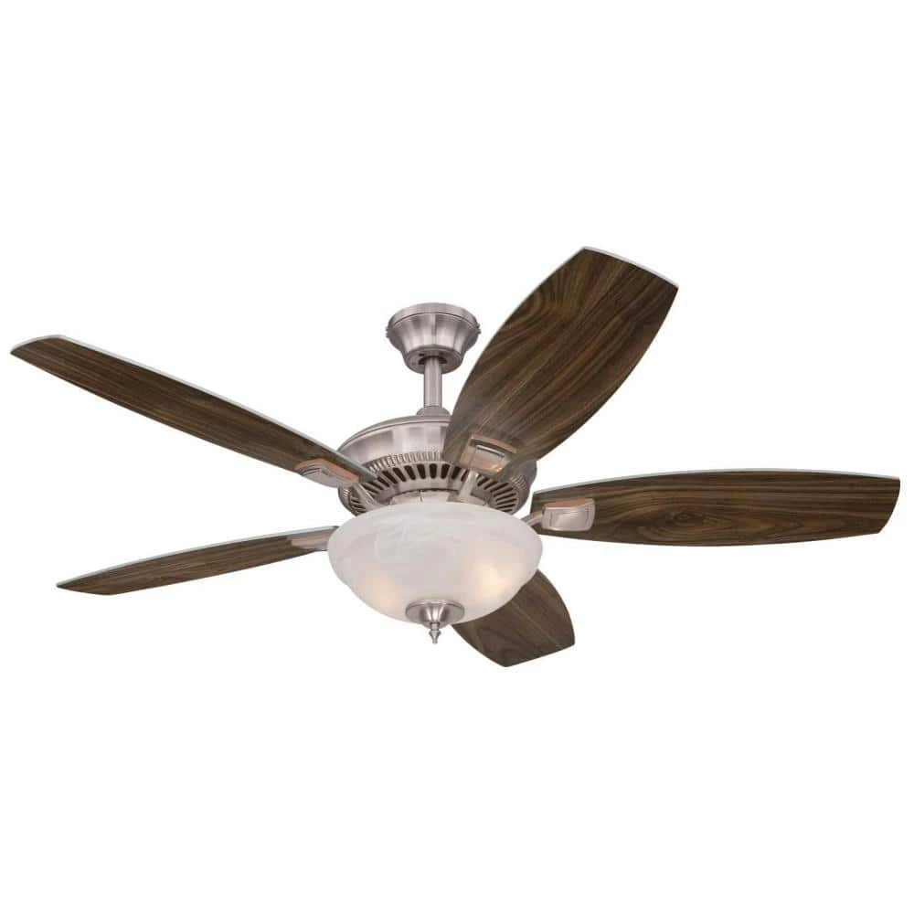 Tulsa 52 in. LED Brushed Nickel Ceiling Fan by Westinghouse 1 Tulsa 52 in. LED Brushed Nickel Ceiling Fan by Westinghouse