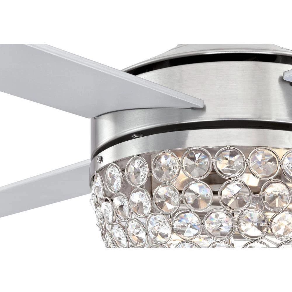 Kelcie 52 in. LED Brushed Nickel Ceiling Fan with Light Kit and Remote Control by Westinghouse 4 Kelcie 52 in. LED Brushed Nickel Ceiling Fan with Light Kit and Remote Control by Westinghouse - Image 4