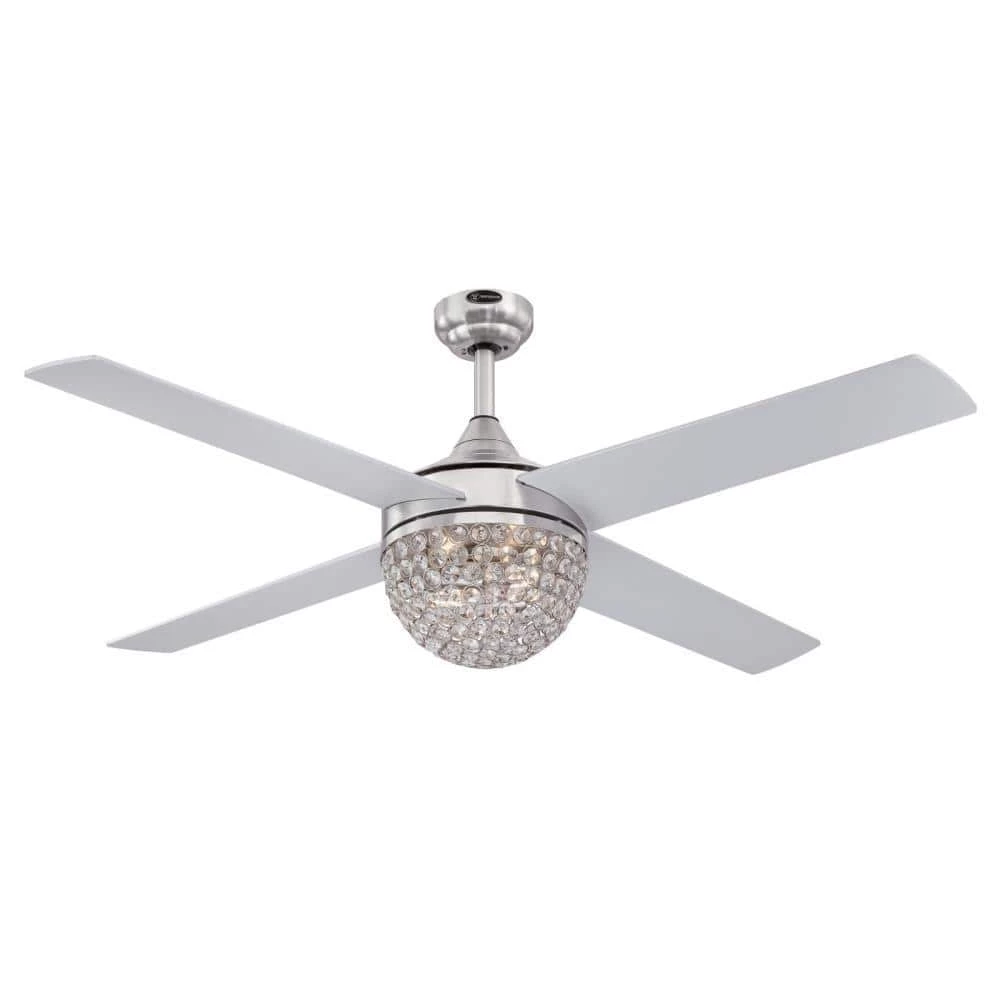 Kelcie 52 in. LED Brushed Nickel Ceiling Fan with Light Kit and Remote Control by Westinghouse 1 Kelcie 52 in. LED Brushed Nickel Ceiling Fan with Light Kit and Remote Control by Westinghouse