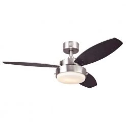 Alloy 42 in. LED Brushed Nickel Ceiling Fan with Light Kit by Westinghouse -Westinghouse Shop brushed nickel westinghouse ceiling fans with lights 7221600 1f 1000