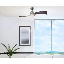 Solana 48 in. LED Brushed Nickel Ceiling Fan with Light Kit and Remote Control by Westinghouse -Westinghouse Shop brushed nickel westinghouse ceiling fans with lights 7223000 31 1000