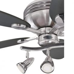 Xavier II 52 in. LED Brushed Nickel with Gun Metal Accents Ceiling Fan with Light Kit by Westinghouse 10 Xavier II 52 in. LED Brushed Nickel with Gun Metal Accents Ceiling Fan with Light Kit by Westinghouse -Westinghouse Shop brushed nickel westinghouse ceiling fans with lights 7223100 1f 1000