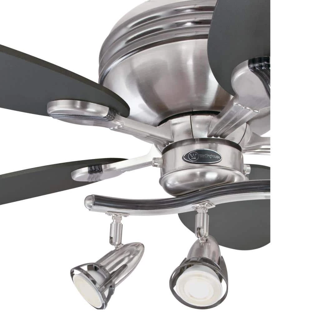 Xavier II 52 in. LED Brushed Nickel with Gun Metal Accents Ceiling Fan with Light Kit by Westinghouse 5 Xavier II 52 in. LED Brushed Nickel with Gun Metal Accents Ceiling Fan with Light Kit by Westinghouse - Image 5